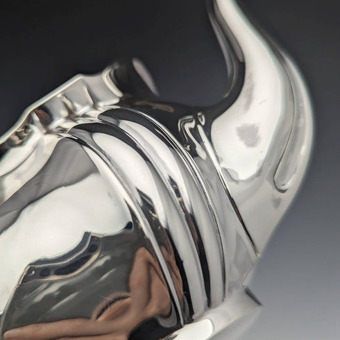 1914年 英国アンティーク 純銀製ティーポット 390g RF Mosley